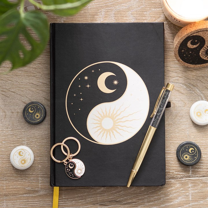 Yin Yang Journal With Obsidian Pen