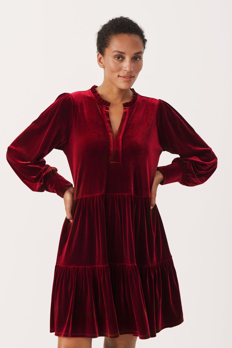 Viggase Dress - Pomegranate