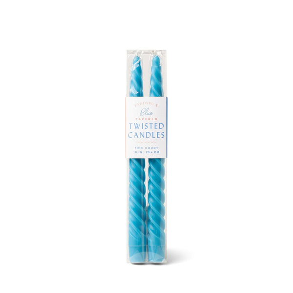 Twisted Taper Candles - Blue