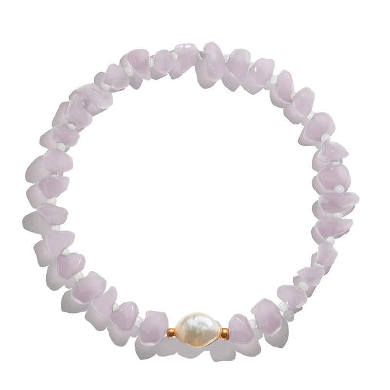The Love Rock - Rose Quartz & Pearl Bracelet