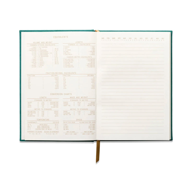 Hard Cover Suede Cloth Journal - Blue Arch Dot