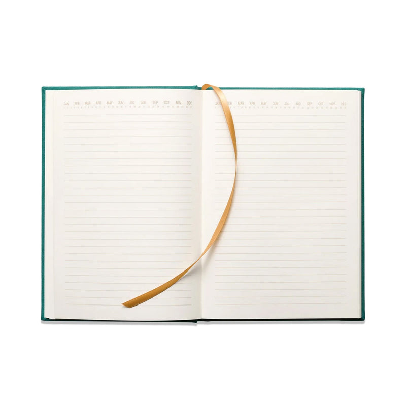 Hard Cover Suede Cloth Journal - Blue Arch Dot