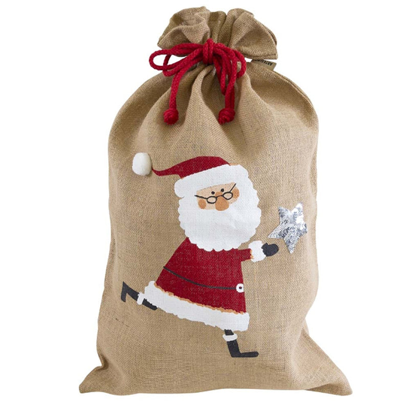 Christmas Jute Bags - Santa