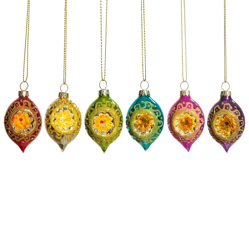 Metallic Open Faced Baubles - Set of 6