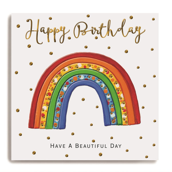 "Happy Birthday have a beautiful day" Rainbow Card - Hemels