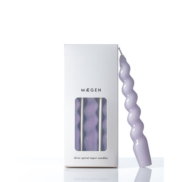 Spiral Taper Candles - Lilac