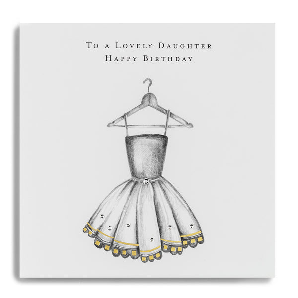 "To A Lovely Daughter Happy Birthday" Dress Card - Hemels