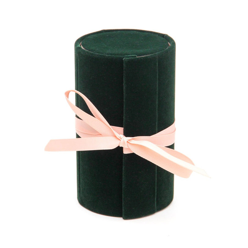 Velvet Jewellery Box Roll - Green - Hemels