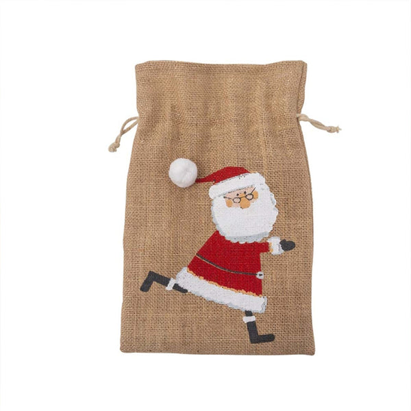 Christmas Jute Bags - Santa