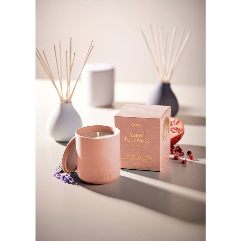 Aztec Tuberose Scented Fernweh Candle - Peach Clay