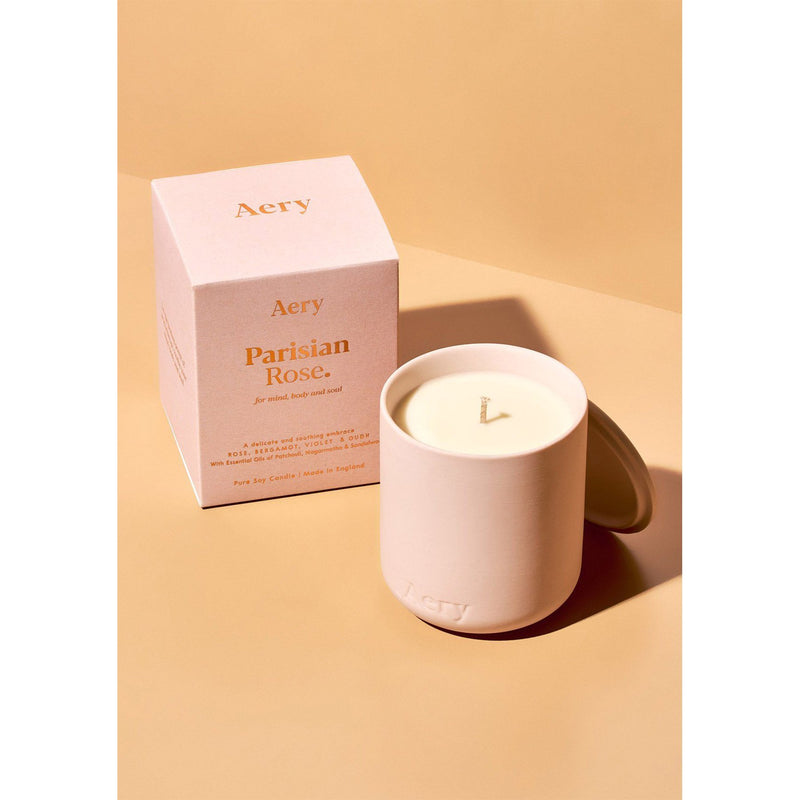 Parisian Rose Scented Fernweh Candle - Pale Pink Clay