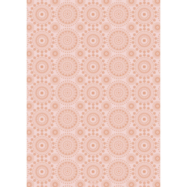 Sheet Wrapping Paper- Rose Foil Circles